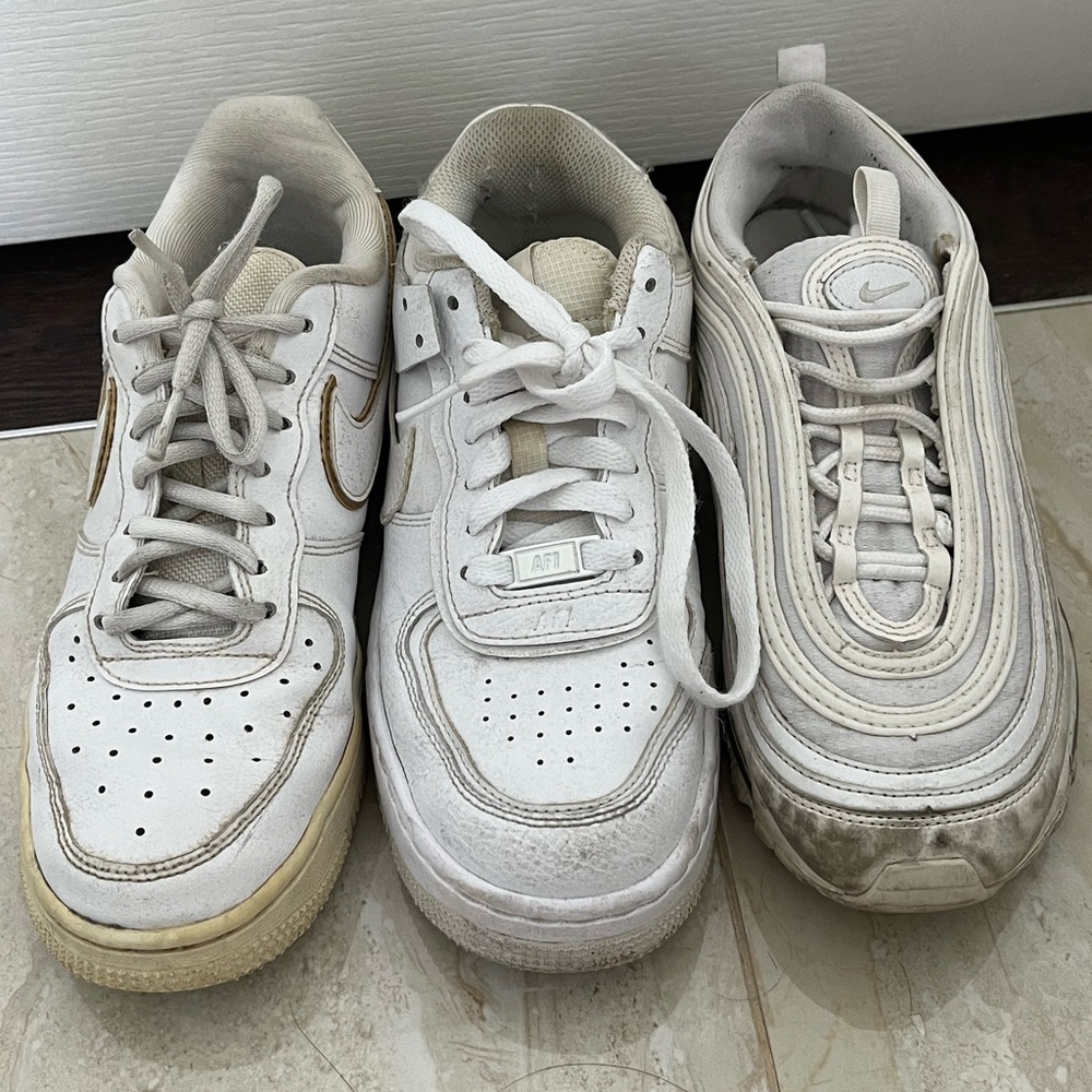 Nike 3 Pairs of Women US 6.5 - 2 Pairs of Air Force 1 and 1 Pair of AirMax